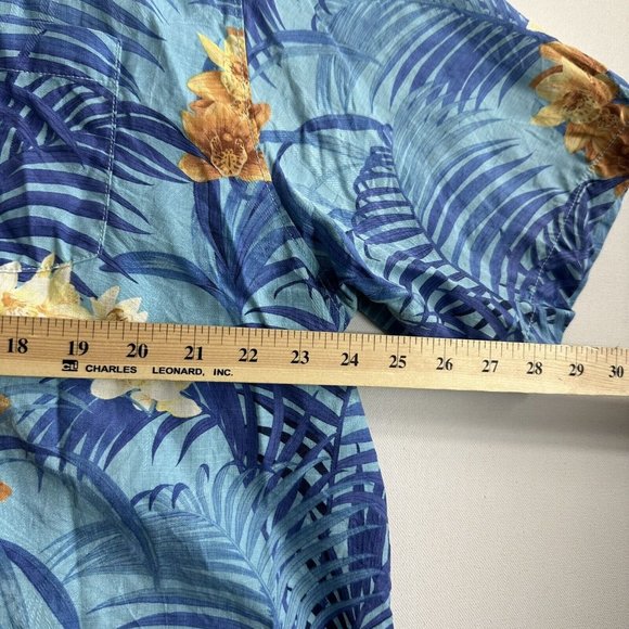 Tommy Bahamas Silk Shirt Original Fit Hawaiian Men Size XL Camp Button Up Floral - Picture 7 of 9